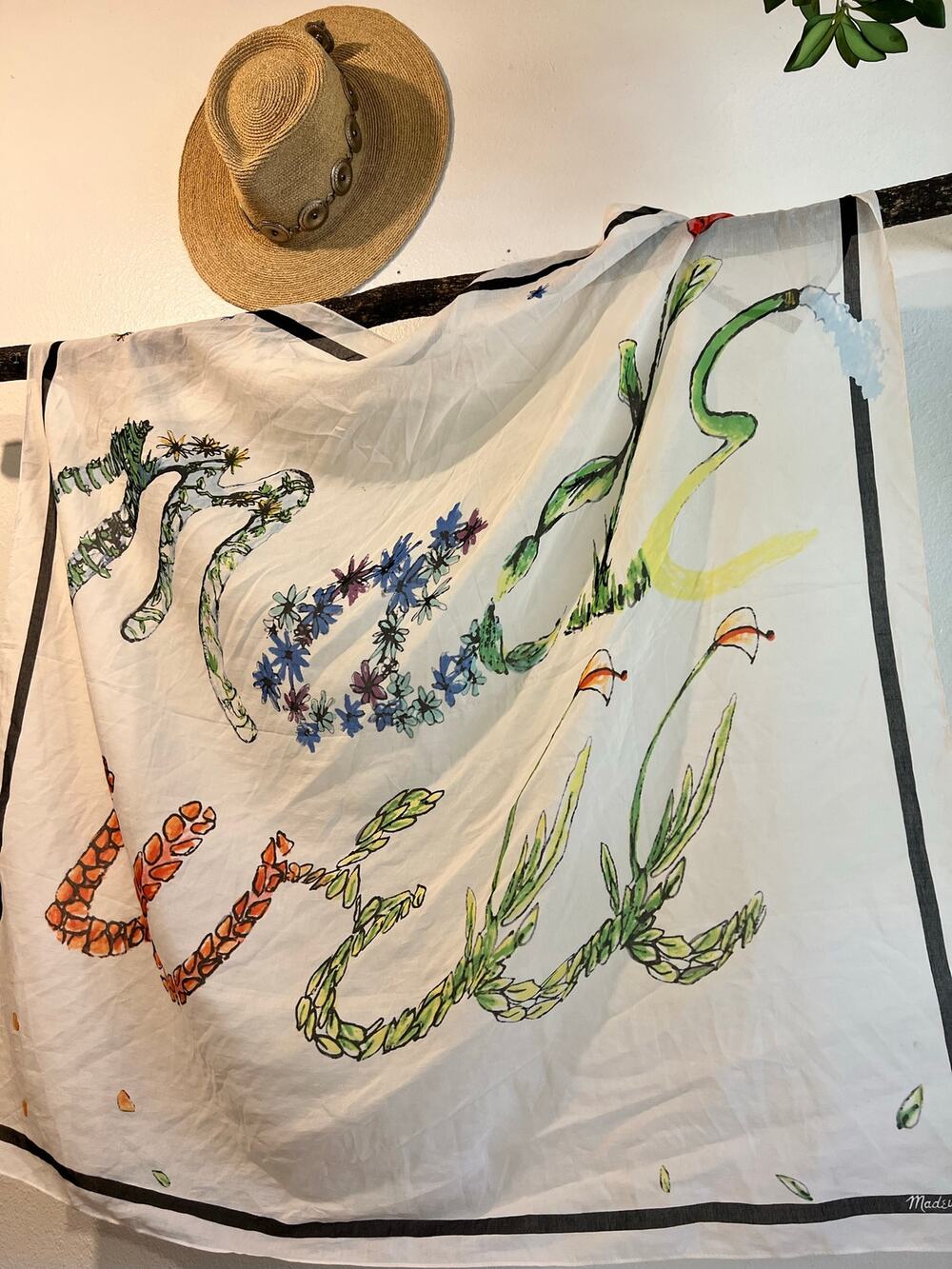 Madewell Feed & Weed Oversized Square Scarf Organic Cotton Wrap Bandana